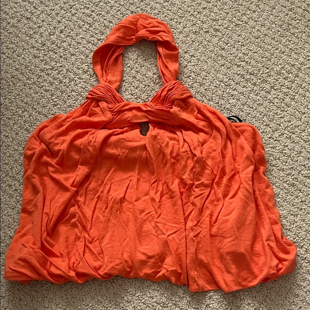 Bebe Orange Halter Top